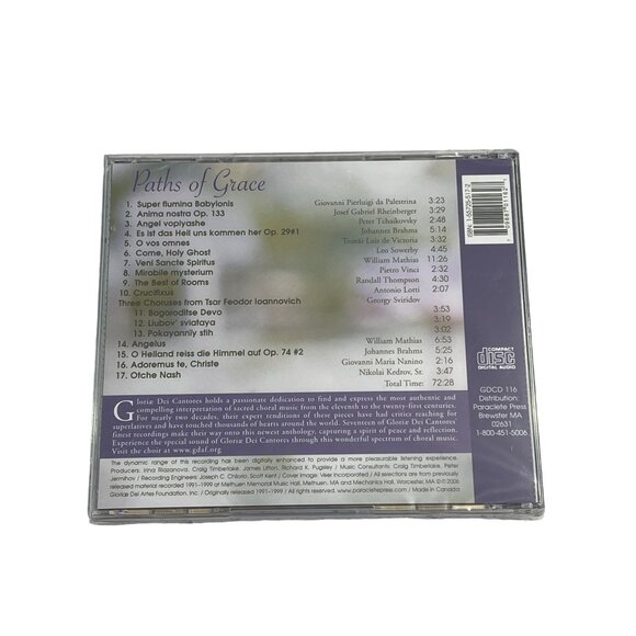 Paths Of Grace CD By Gloriae Dei Cantores Featuring Palestrina Tchaikovsky & Mor - Picture 3 of 3